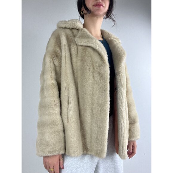 Vintage Made In England Faux Fur Tissavel Jacket - Picture 3 of 13